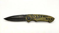 Northwest Trail Folding Pocket Knife Plain Edge Frame Lock Camo Stainless Steel