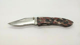 Maxam Liner lock Folding Pocket Knife Combo Edge Stainless Steel Camo Coated