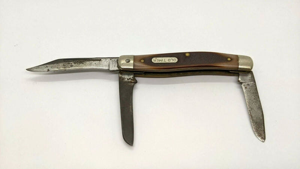 Vintage Schrade Walden NY USA 8OT Old Timer Sr Stockman Folding Pocket Knife