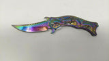 Dark Side Dragon DS-A019 Folding Pocket Knife Spring Assisted Plain **Various**