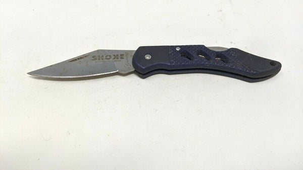 Albainox Folding Pocket Knife Lockback Navy Blue G10 Grip Handle "SHOKE" Logo