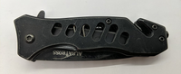 Albatross 440 Stainless Liner Lock Plain Drop Point Blade Black Pocket Knife