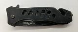 Albatross 440 Stainless Liner Lock Plain Drop Point Blade Black Pocket Knife