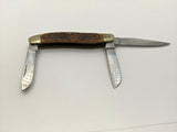 Elk Ridge ER-323MBN Gentleman's Folding Pocket Knife 3 Blade Stockman Jigged