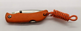 Outdoor Edge 8Cr13MoV Mini Grip Orange Plain Edge Lock Back Folding Pocket Knife
