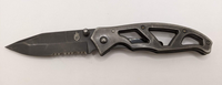 Gerber 89712169D Dark Gray Partially Serrated Skeletal Frame Lock w/Pocket Clip