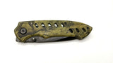 Northwest Trail Folding Pocket Knife Plain Edge Frame Lock Camo Stainless Steel