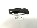 Vtg Gerber E-Z-Out JR Portland OR Folding Pocket Knife Plain Lockback Composite