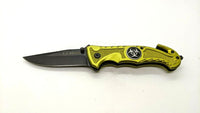 Z Killer Tactical 440 Stainless Steel Folding Pocket Knife Plain Liner Aluminum