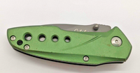 Cabela's Plain Edge Liner Lock "Olive Green" Aluminum Scale Folding Pocket Knife