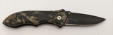 Jabe's Cutlery Camo Liner Lock Folding Pocket Knife Drop Point Plain Blade