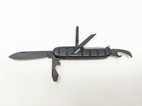 Vintage INOX Solingen Germany Folding Pocket Knife/Multi Tool Black Stainless