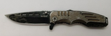 Grand Way 440C Steel Liner Lock Plain Drop Point Blade Folding Pocket Knife