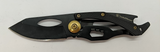 Smith & Wesson 1137408-0720 Frame Lock Plain Clip Point Black Pocket Knife