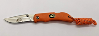 Outdoor Edge 8Cr13MoV Mini Grip Orange Plain Edge Lock Back Folding Pocket Knife