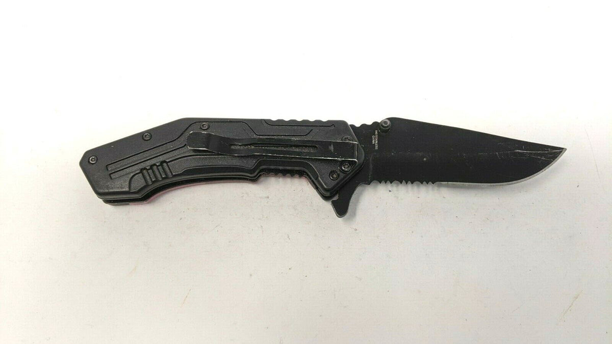 Razor Tactical Survival Series Folding Pocket Knife Combo Liner Digita
