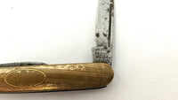 Vintage Krusius Brothers Germany Folding Pocket Knife 14K Gold Over Brass