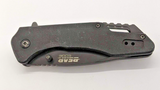 Bear Edge Lightweight Plain Edge Drop Point Frame Lock Black Folding Pocket Knif