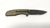 Smith's Sharpeners Battleplan AA1908 Desert Tan Folding Pocket Knife Plain G10