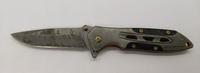 Unbranded Liner Lock Plain Drop Point Blade Grey Color Folding Pocket Knife