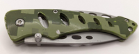 Sheffield Plain Edge Folding Pocket Knife w/Camo Handle Pocket Clip Drop Point