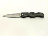 Tac Extreme Folding Pocket Knife Plain Lockback Skull Black Glass Filled Nylon