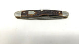 Vintage Western USA #652 Pen Folding Pocket Knife Mid-70's 2 Blade Jigged Delrin
