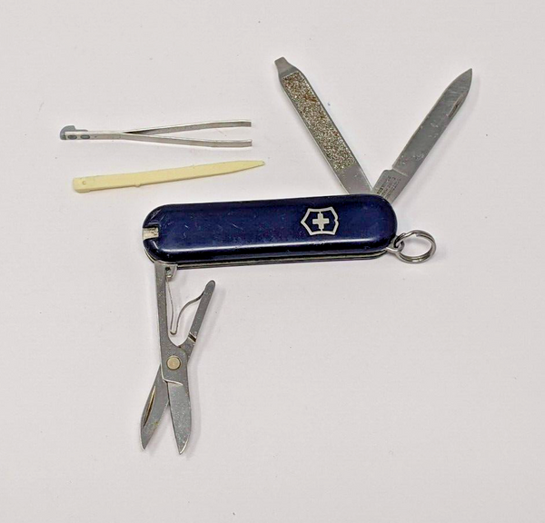 Victorinox Classic SD Translucent Blue Pocket Knife 58mm *No Logo* Too –
