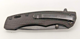Schrade SCHCOM7 Black Combo Edge Liner Lock Rubber Handle Folding Pocket Knife