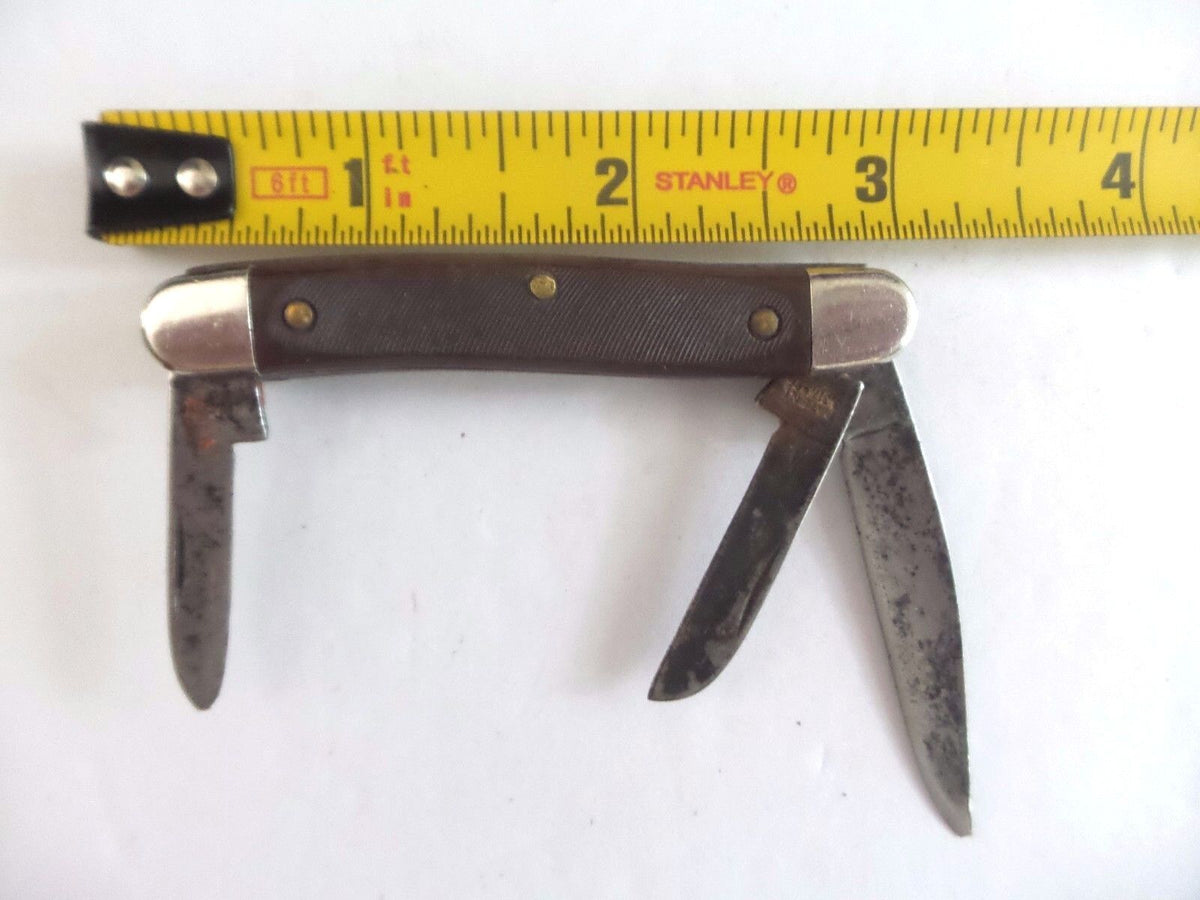 Vintage Sabre USA Small 3-Blade Stockton Folding Pocket Knife ...