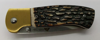 Ozark Trail Liner Lock Plain Drop Point Blade Bone Handle Folding Pocket Knife