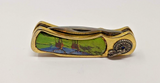 Lender Elk Scene Folding Pocket Knife 3" Drop Point Plain SS Blade