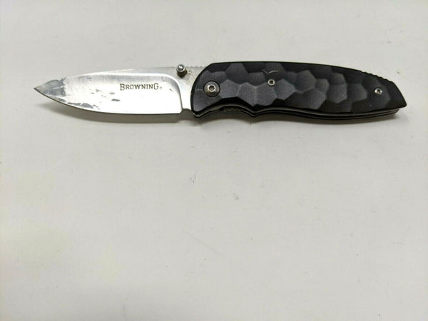 Browning Model 0283 Liner Lock Folding Pocket Knife Black Composite Handle