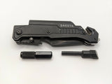 Dakota 6 In 1 Survival Tactical Folding Pocket Knife Combo Liner LED Ferro Rod