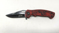 Tac-Force Tactical Rescue TF-765 Folding Pocket Knife Assisted Liner Red & Black