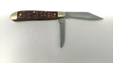 NRA-ILA Stone River 2-Blade Small Folding Pocket Knife JIgged Bone 3 Pin Handle