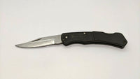 Bear MGC USA 9 Stars Folding Pocket Knife Plain Edge Lockback Black G10 Handlle