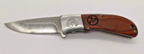 Logo Knife Webb Deer Head Plain EdgeDrop Point Liner Lock Folding Pocket Knife