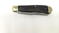 Stone River LTD NRA-ILA Trapper Folding Pocket Knife 2 Blade 3 Pin Wood & Brass