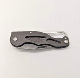 Unbranded Clip Point Plain Edge Black Silver Lock Back Folding Pocket Knife