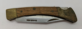 Vintage Unbranded Lockback Plain Clip Point Blade Wood Handle Pocket Knife
