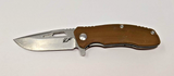 TF Folding Pocket Knife D2 Flipper 7.75" Open - 3.25" Plain Clip Point Liner