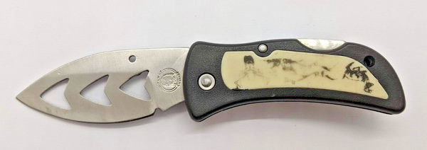 Chipaway Cutlery Arrow Head Wildlife Black White Lockback Folding Pocket Knife