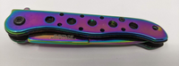 Precisions Blade Rainbow Folding Pocket Knife Plain Blade Spear Point w/Clip