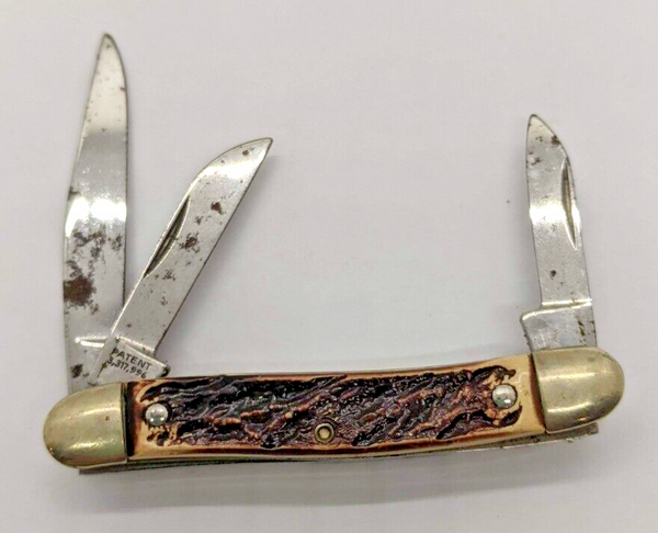 Colonial Prov USA Small Stockman Plain Edge Slip Joint Folding Pocket Knife