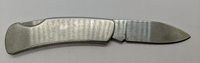Jasper Lockback Plain Drop Point Blade Silver Color Folding Pocket Knife